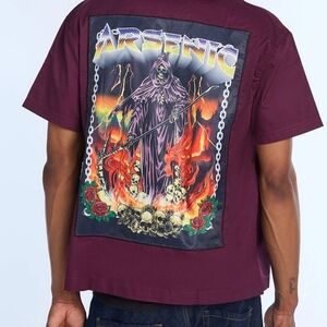 🔴NEW TAGS ON🔴 ARSENIC.         Men’s Short-Sleeve Graphic Shirt in Burgundy